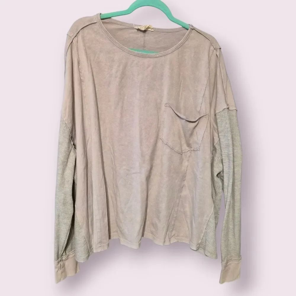Dress Up Gray Oversized Shirt w/Pocket Women’s Medium | EUC